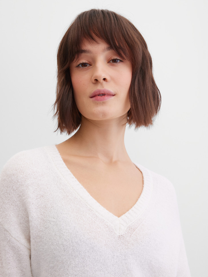 Пуловер с добавлением шерсти