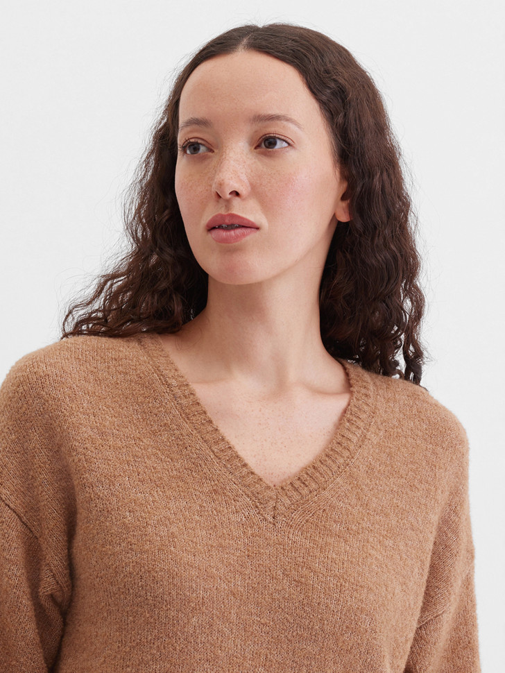 Пуловер с добавлением шерсти