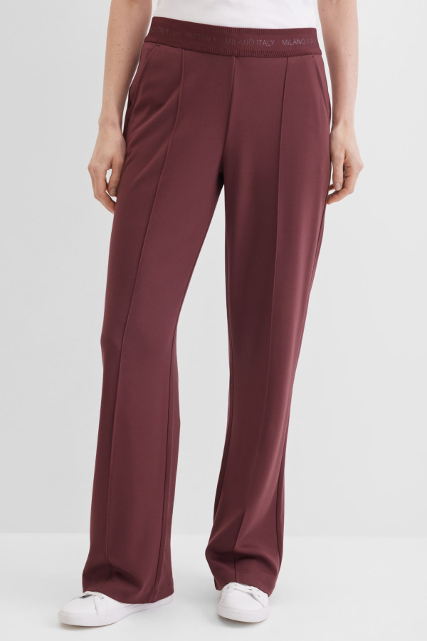 Брюки спорт-шик прямые на резинке