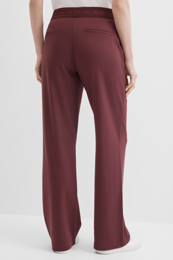 Брюки спорт-шик прямые на резинке