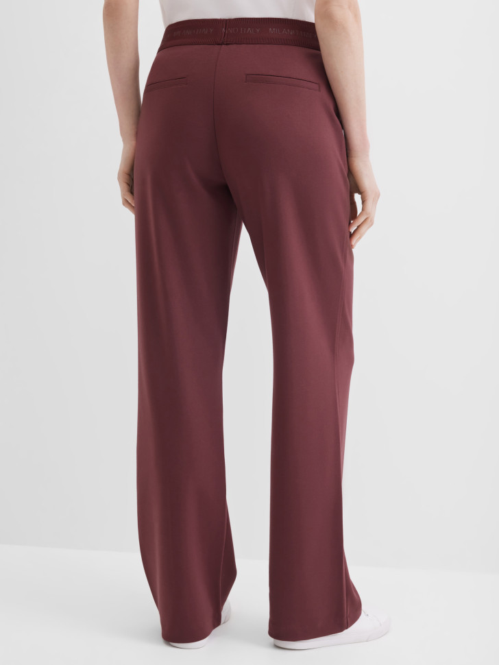 Брюки спорт-шик прямые на резинке