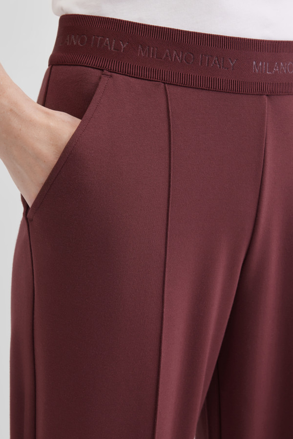 Брюки спорт-шик прямые на резинке