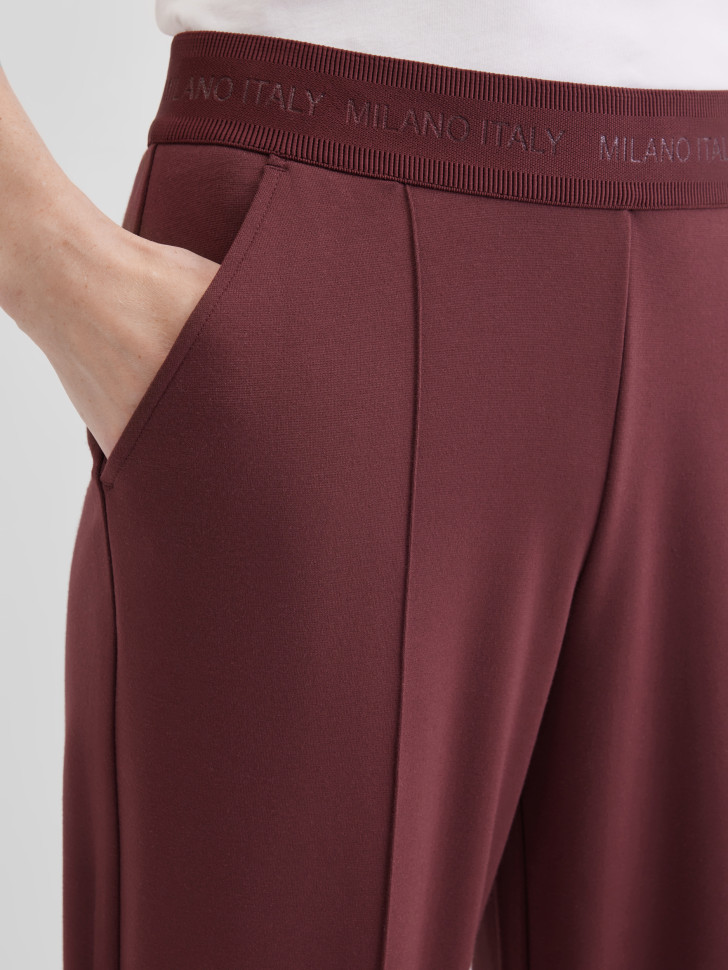 Брюки спорт-шик прямые на резинке